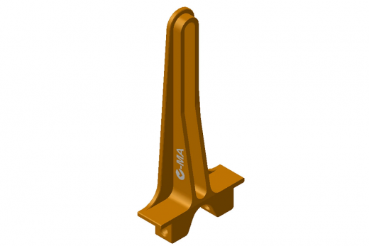 L-MA Precision Tuning Taumelscheibenführung aus Aluminium in gelb für OMPHOBBY M2 und M2 EVO