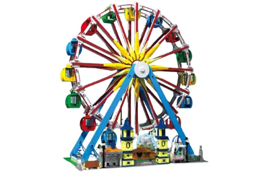 MouldKing Klemmbausteine Klingland Riesenrad mit Motor,Musik,Beleuchtung und Fernbedienung - 3836 Teile
