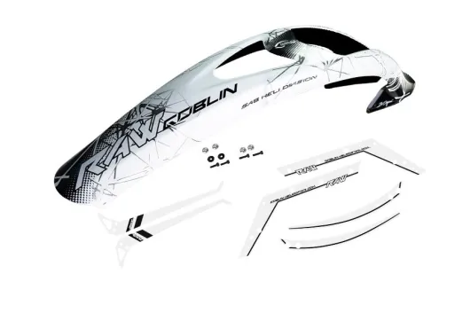 SAB Goblin Kabinenhaube Weiß mit Stickern für RAW 700