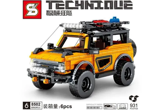 Sembo Klemmbausteine orange/schwarzer Offroader - 931 Teile