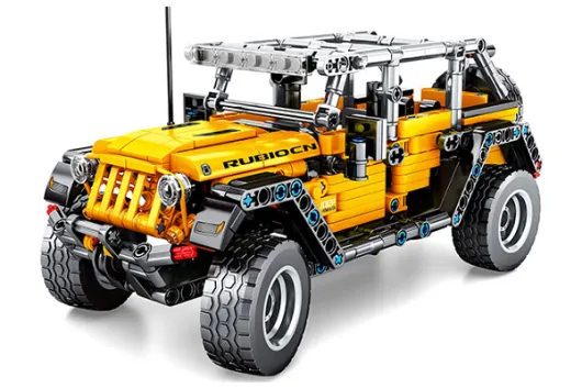 Sembo Klemmbausteine gelber Geländewagen - 601 Teile