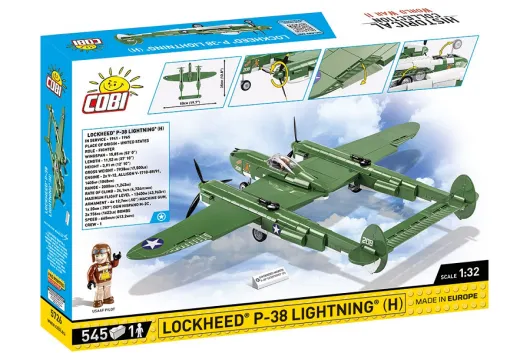 COBI Klemmbausteine Flugzeug Lockheed P-38H Lightning - 545 Teile