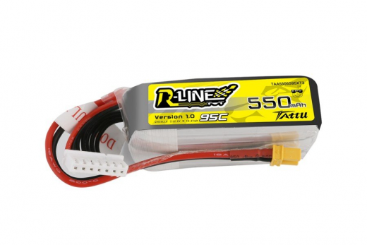 Tattu R-Line LiPo Akku 22,2V 550mAh 95C 6S1P mit XT30