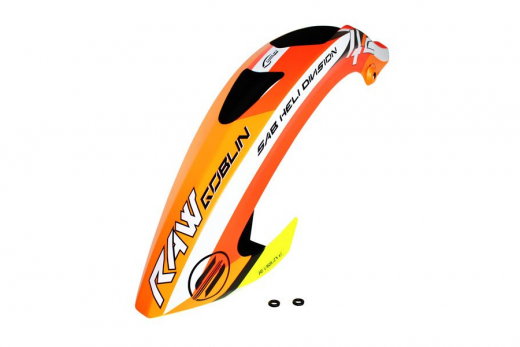 SAB Goblin Kabinenhaube Orange Weiß Gelb für 700 RAW PIUMA