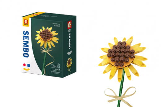Sembo Klemmbausteine Blumen - Sonnenblume - 131 Teile