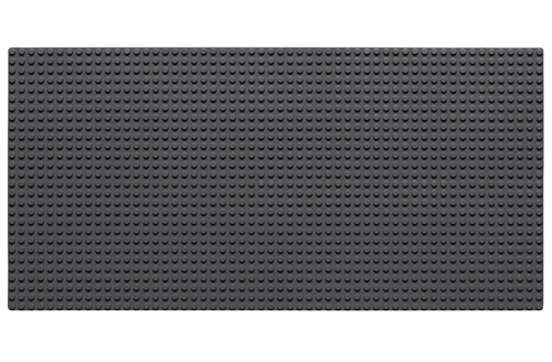 Wange Grundplatte Dunkel Grau 28x56 Noppen, ca. 44,5x22,5cm