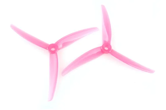 HQ Juicy 3Blatt Propeller 40x5,1x4mm in Pink Transparent Poly Carbonate 2xCW und 2xCCW