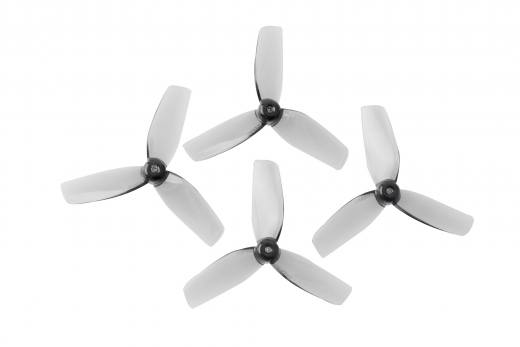 HQ Micro Whoop 3Blatt Propeller 40mm in Grau 1,5mm Shaft Poly Carbonate 2xCW und 2xCCW
