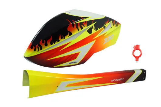 Microheli Fire Evil Airbrush Fiberglass Rumpf für Blade 330X, 330S, 450X