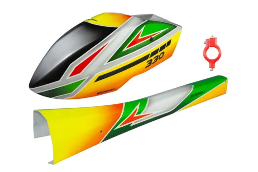 Microheli Transformer Airbrush Fiberglass Rumpf für Blade 330X, 330S, 450X