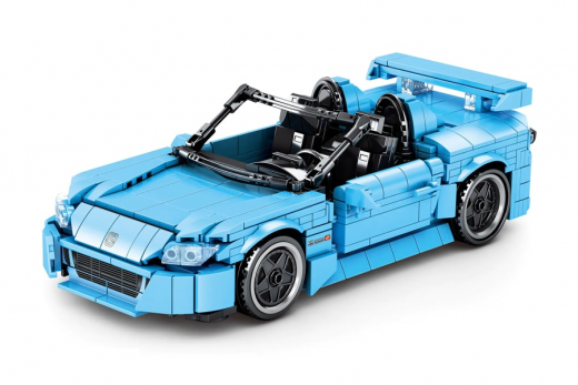 Sembo Klemmbausteine Hellblaues Cabrio - 792 Teile