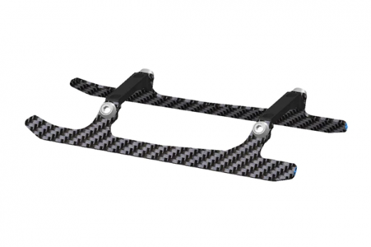 L-MA Precision Aluminum Carbonfaser Landegestell Set in Schwarz für Align T-Rex T15