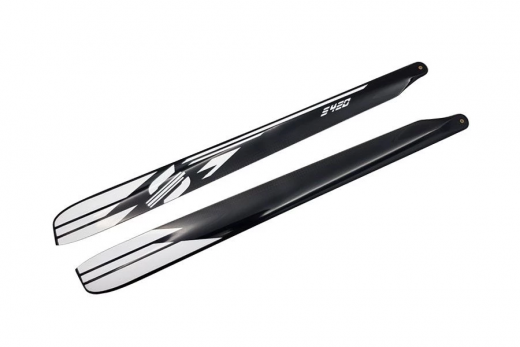 SAB Goblin S420 Hauptrotorblätter Weiß aus Carbon 420mm für RAW 420 und Mini Genesis