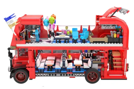 CaDA Klemmbausteine London Vintage Tour Bus - 1770 Teile