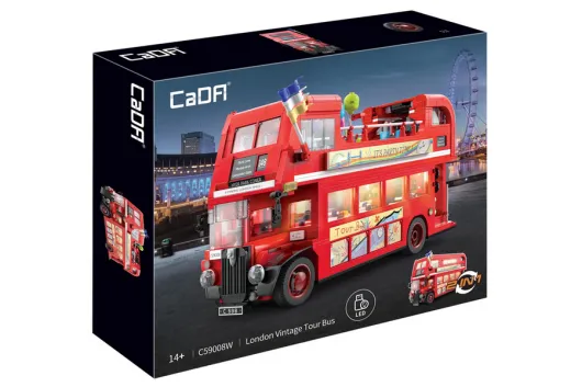 CaDA Klemmbausteine London Vintage Tour Bus - 1770 Teile
