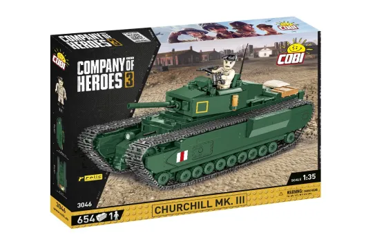 COBI Klemmbausteine COMPANY OF HEROES 3 Panzer Churchill MK.III - 654 Teile
