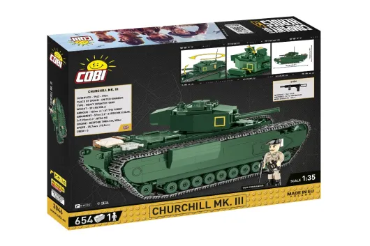 COBI Klemmbausteine COMPANY OF HEROES 3 Panzer Churchill MK.III - 654 Teile