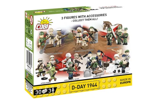 COBI Klemmbausteine Figuren Set 2. Weltkrieg D-Day 1944 Amerikanische Truppen - 30 Teile