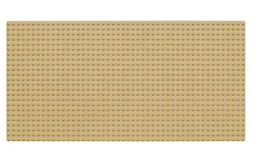Wange Grundplatte sand gelb 24x48 Noppen, ca. 38,5x19cm