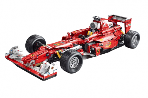 TaiGaoLe Klemmbausteine Formel 1 Auto in Rot - 1698 Teile