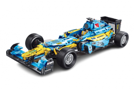 TaiGaoLe Klemmbausteine Formel 1 Auto in Blau - 1698 Teile