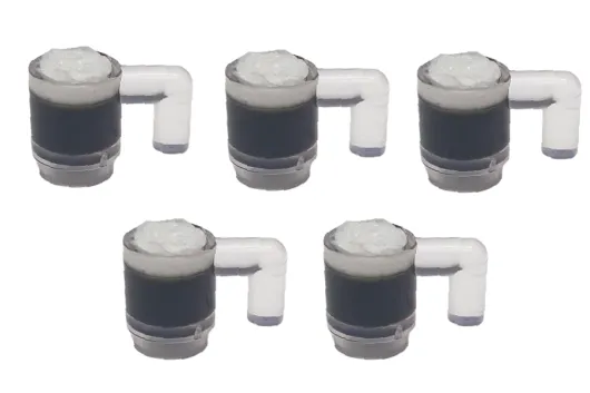 Klemmbausteine Zubehör Bierkrug Set mit schwarz Bier bestehend aus 5 Krügen