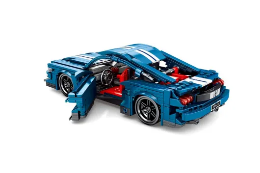 Sembo Klemmbausteine Bluestripped Musclecar - 827 Teile