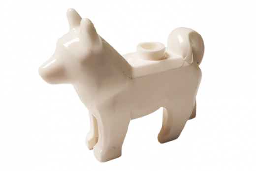 Klemmbausteine Tier Wolf in weiß