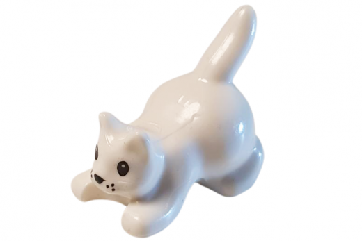 Klemmbausteine Tier Katze in weiß