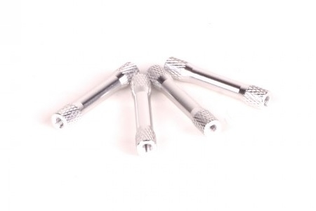Abstandshalter M3 aus Aluminium in Bone Form in Silber 4Stück 30mm