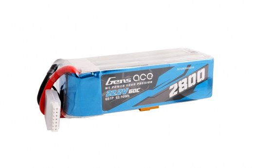 GensAce 2800mAh 22,2V 60C 6S1P Lipo Akku mit XT60 Buchse