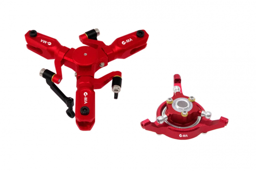 L-MA 3Blatt Hauptrotorkopf Set in Rot für Blade InFusion 180