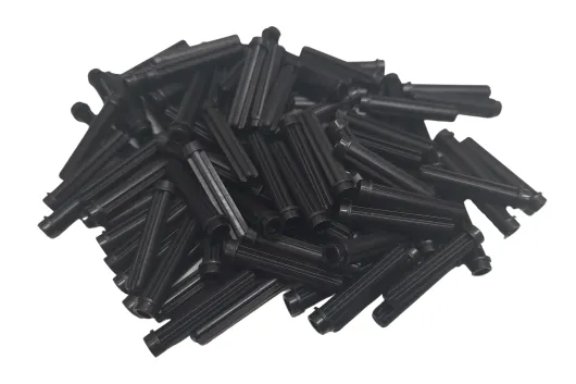 KBW Klemmbausteine Technik Achse 3L mit Noppe in schwarz 100Stück