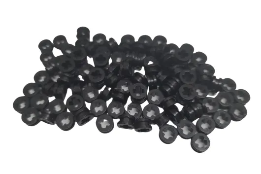 KBW Klemmbausteine Technik Hülse 1/2 mit Kreuz in schwarz 100Stück