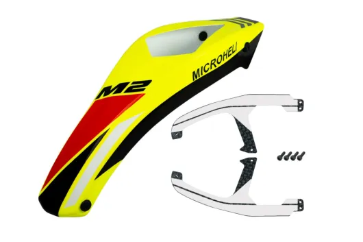 Microheli Airbrush Fiberglass King Cobra Haube in Gelb für OMPHobby M2 EVO