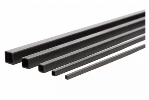 CFK-Vierkantrohr Außen 10x10mm / Innen 8x8mm 1Meter