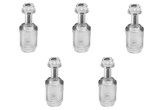 Klemmbausteine Glasflasche in transparent 5Stück