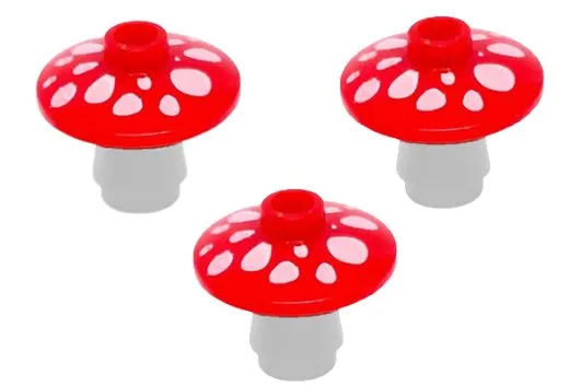 Klemmbausteine Pilz in rot 3Stück