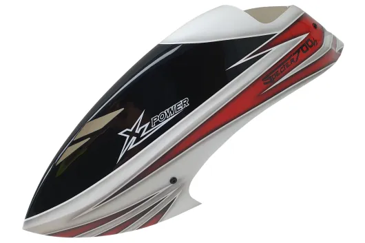 XLPower Ersatzteile Kabinenhaube in Weiss Rot für XLPower Specter V2