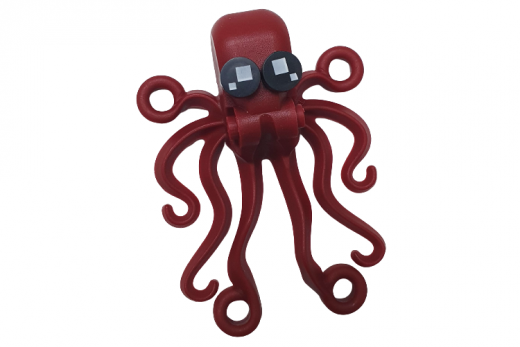 Klemmbausteine Tier Kraken mit bedruckten Augenfliesen