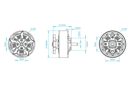 GepRC SPEEDX2 Motor 1303.5 mit 5500KV