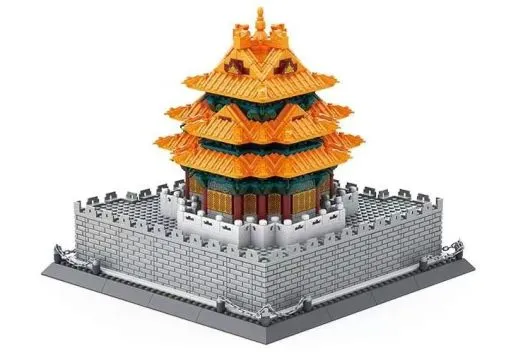 Wange Klemmbausteine Wand-Turm der verbotenen Stadt Palastmuseum Peking / Turret of Palace Museum in Beijing / China - 1252 Teile