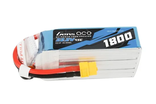 GensAce 1800mAh 22,2V 45C 6S1P Lipo Akku mit XT60 Buchse