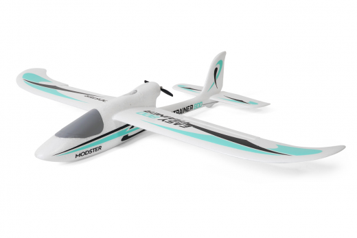 MODSTER RC Flugzeug Easy Trainer 800 V2 800mm Brushless Elektromotor Hochdecker RTF Mode 2 (Gas links)