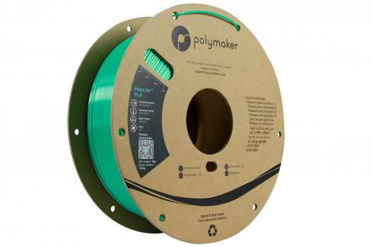 Polymaker PolyLite SILK PLA Grün mit Metallglanz 1,75mm 1kg