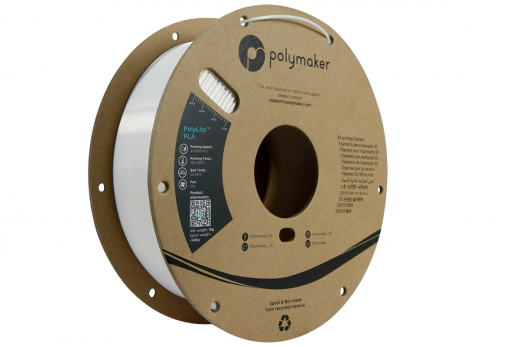Polymaker PolyLite SILK PLA Weiß mit Metallglanz 1,75mm 1kg