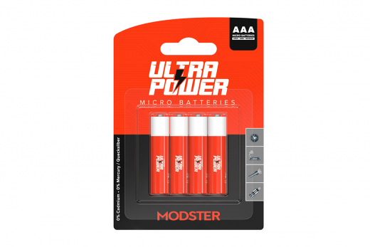 MODSTER Ultra Power AAA Micro Batterien 4Stück 