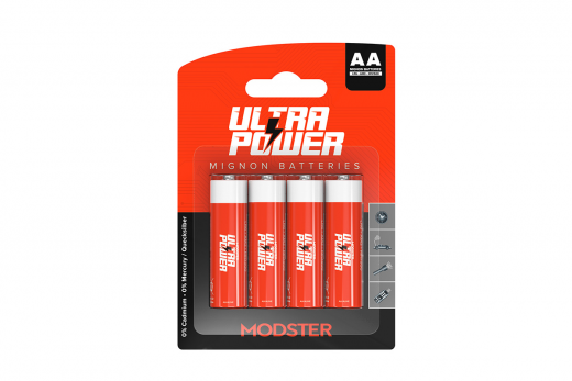 MODSTER Ultra Power AA Mignon Batterien 4Stück 