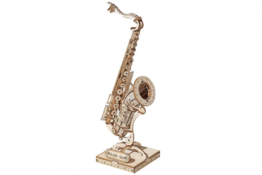 Lasercut Holzbausatz Standmodell Musikinstrument Saxophon 136 Teile