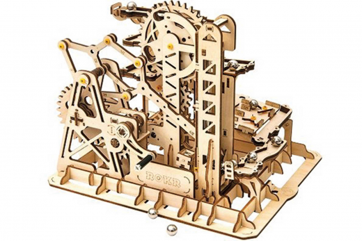Lasercut Holzbausatz Funktionsmodell Murmelbahn Tower Coaster 227 Teile